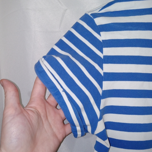 Polo Ralph Lauren Women's Polo Shirt M The Boyfriend Fit Polo Rugby Striped EUC - Picture 6 of 14